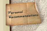 personal Recommendations